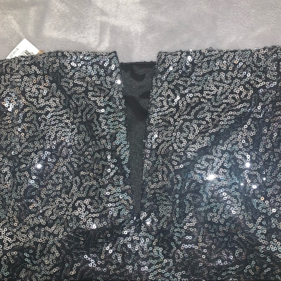Tahari Sequined Skirt Black/Gunmetal - Picture 10 of 12